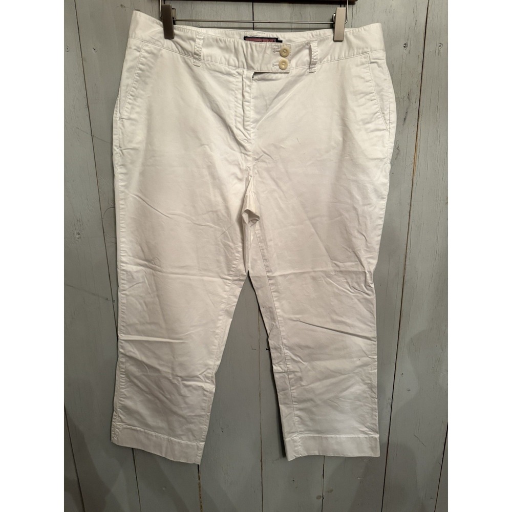 Vineyard Vines Women's White Regatta Cropped Ankle Pants Size 12 $98.50